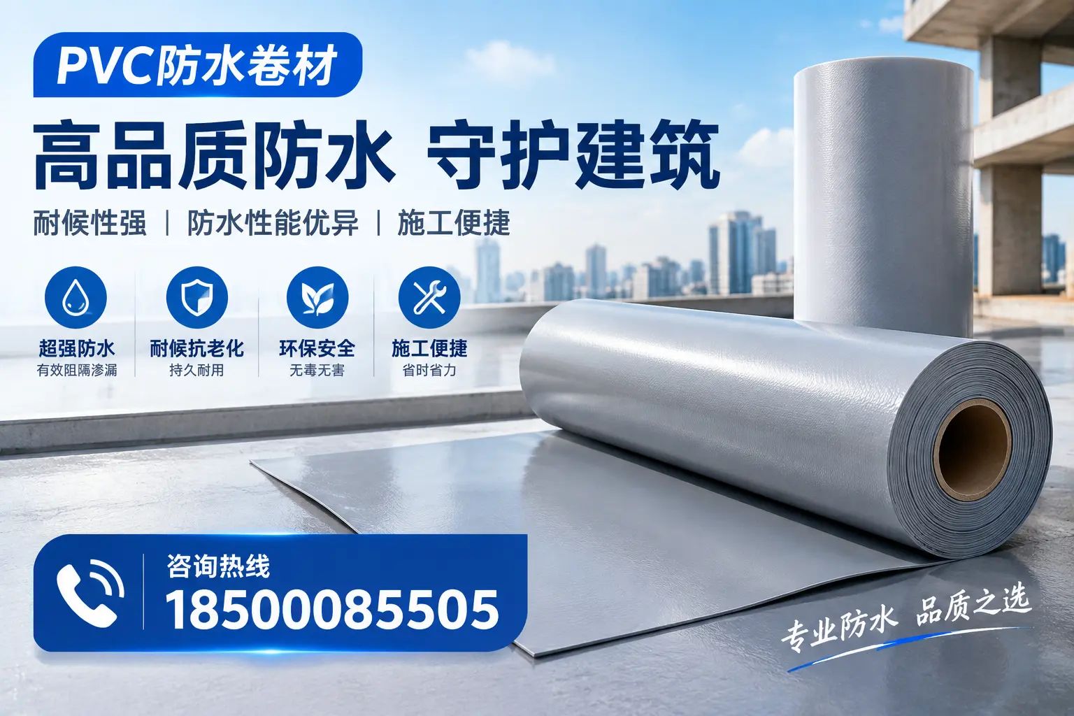 PVC防水卷材的防水效果评测，适合鹤壁的科学依据